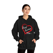 Load image into Gallery viewer, Unisex God Loves Me Hooded Sweatshirt
