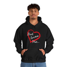 Load image into Gallery viewer, Unisex God Loves Me Hooded Sweatshirt
